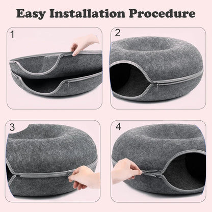 Vupet™ Premium Donut Cat Nest (Large Size 60cm)